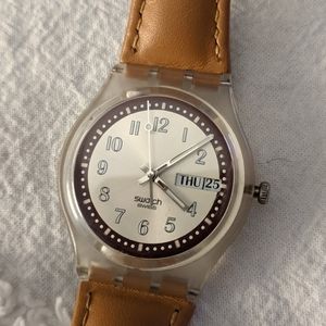 Swatch leather band
